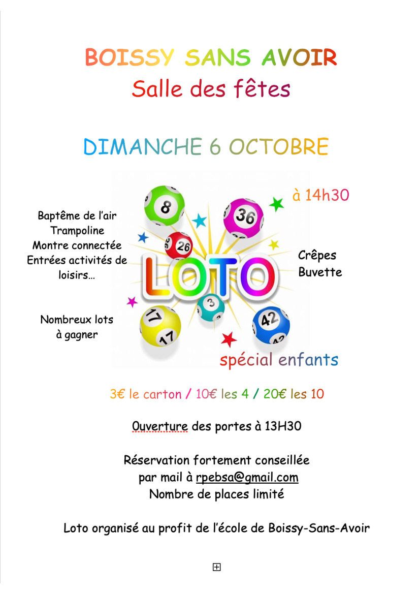 LOTO spécial enfants à Boissy