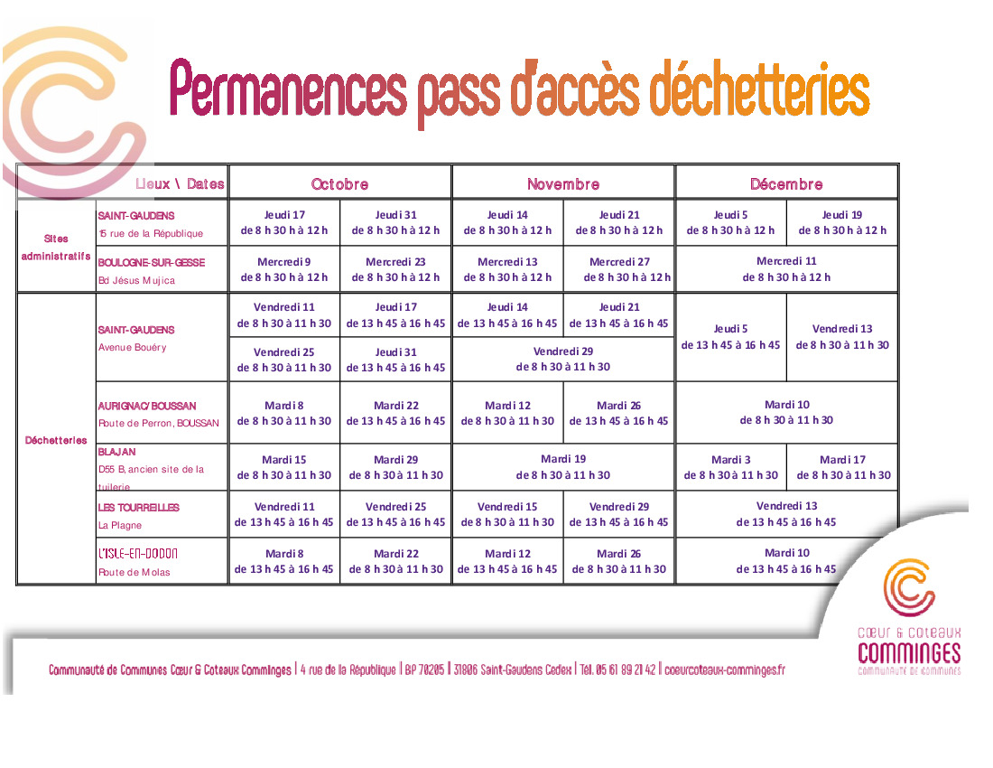 Pass accès déchetterie