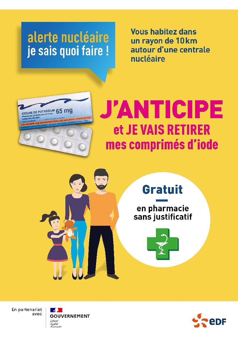 INFO CENTRALE NUCLÉAIRE - COMPRIMÉS D'IODE