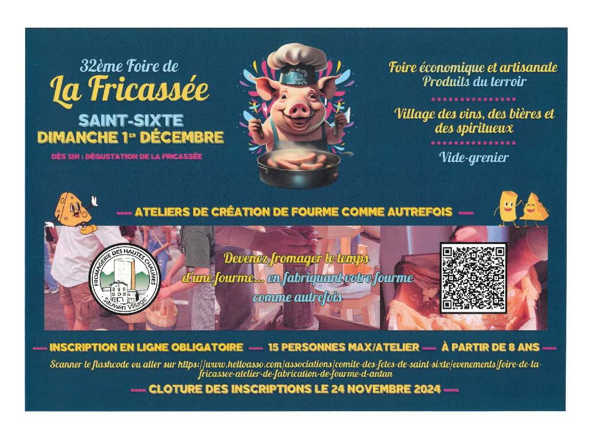 Foire de la Fricassée : ateliers création de fourme