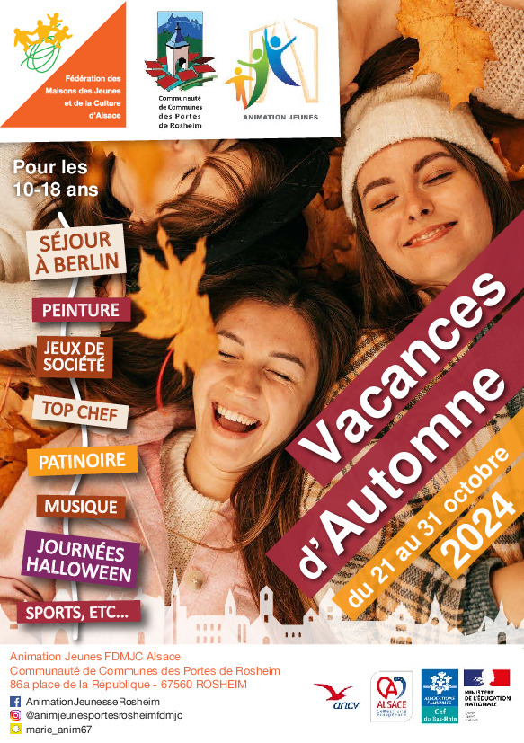 ANIMATION JEUNES | Programme vacances d'automne 🍂