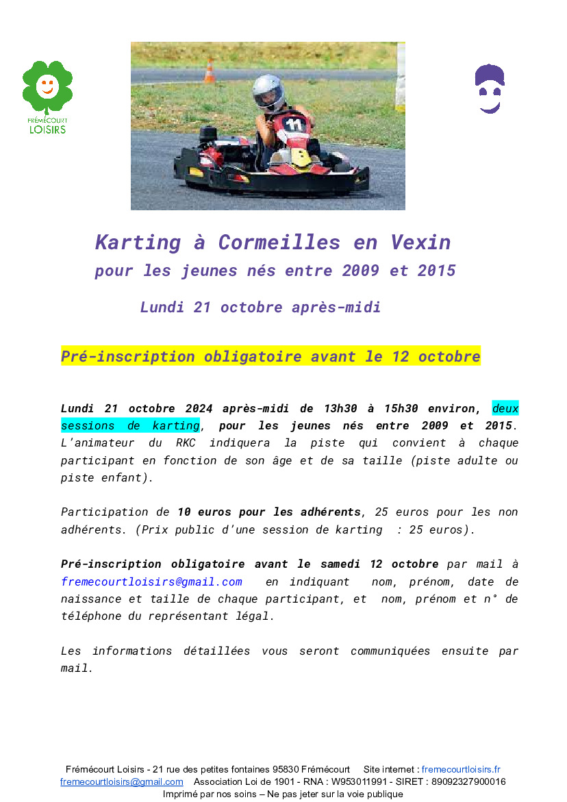 FREMECOURT LOISIRS - KARTING