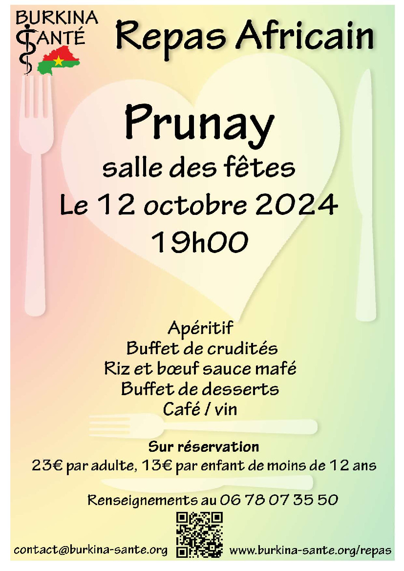 BURKINA SANTÉ - REPAS AFRICAIN A PRUNAY