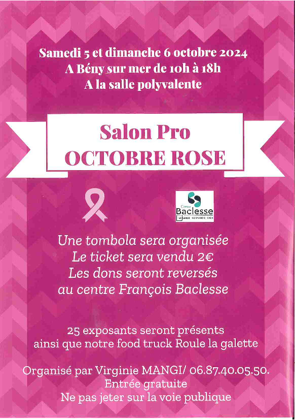 Salon Octobre Rose - 5 et 6 Octobre 2024