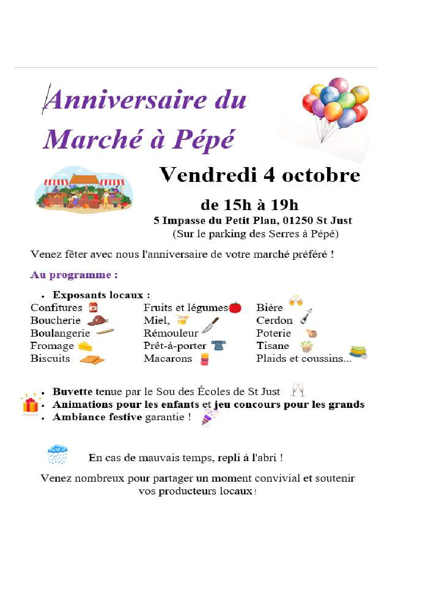 ANNIVERSAIRE A LA SERRE A PEPE