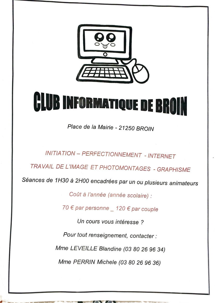 CLUB INFORMATIQUE BROIN