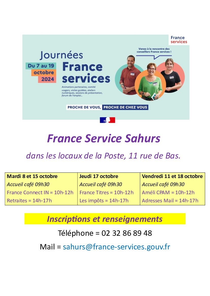 La maison France Service vous ouvre ses portes