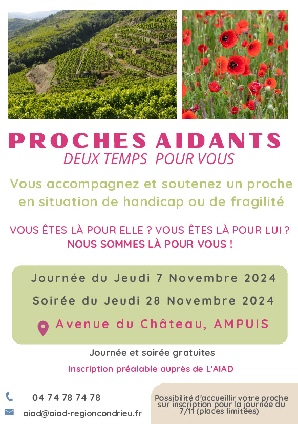 PROCHES AIDANTS UN MOMENT POUR VOUS