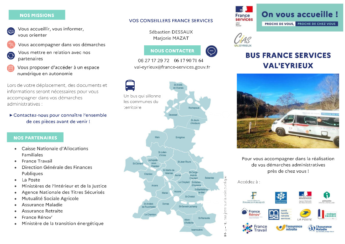 Nouveaux horaires Bus France Services à partir du 07/10/24