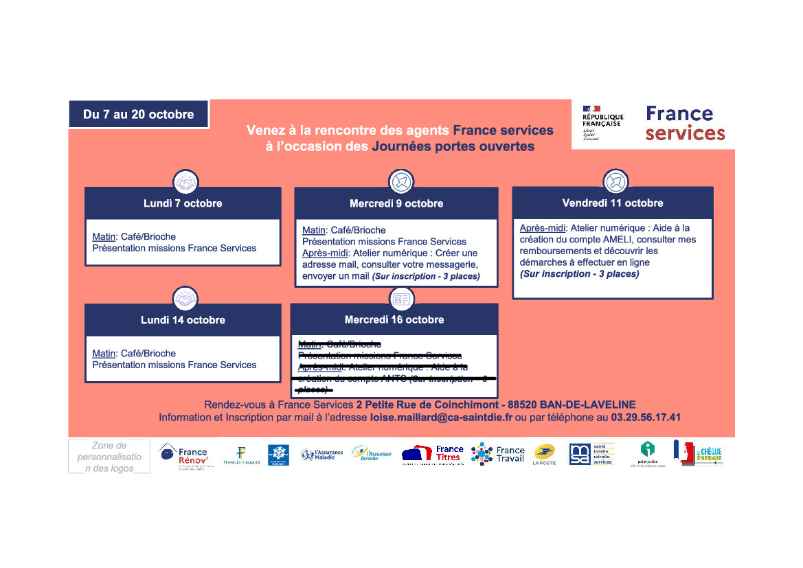 France Services de Ban-de-Laveline-Journées portes ouvertes