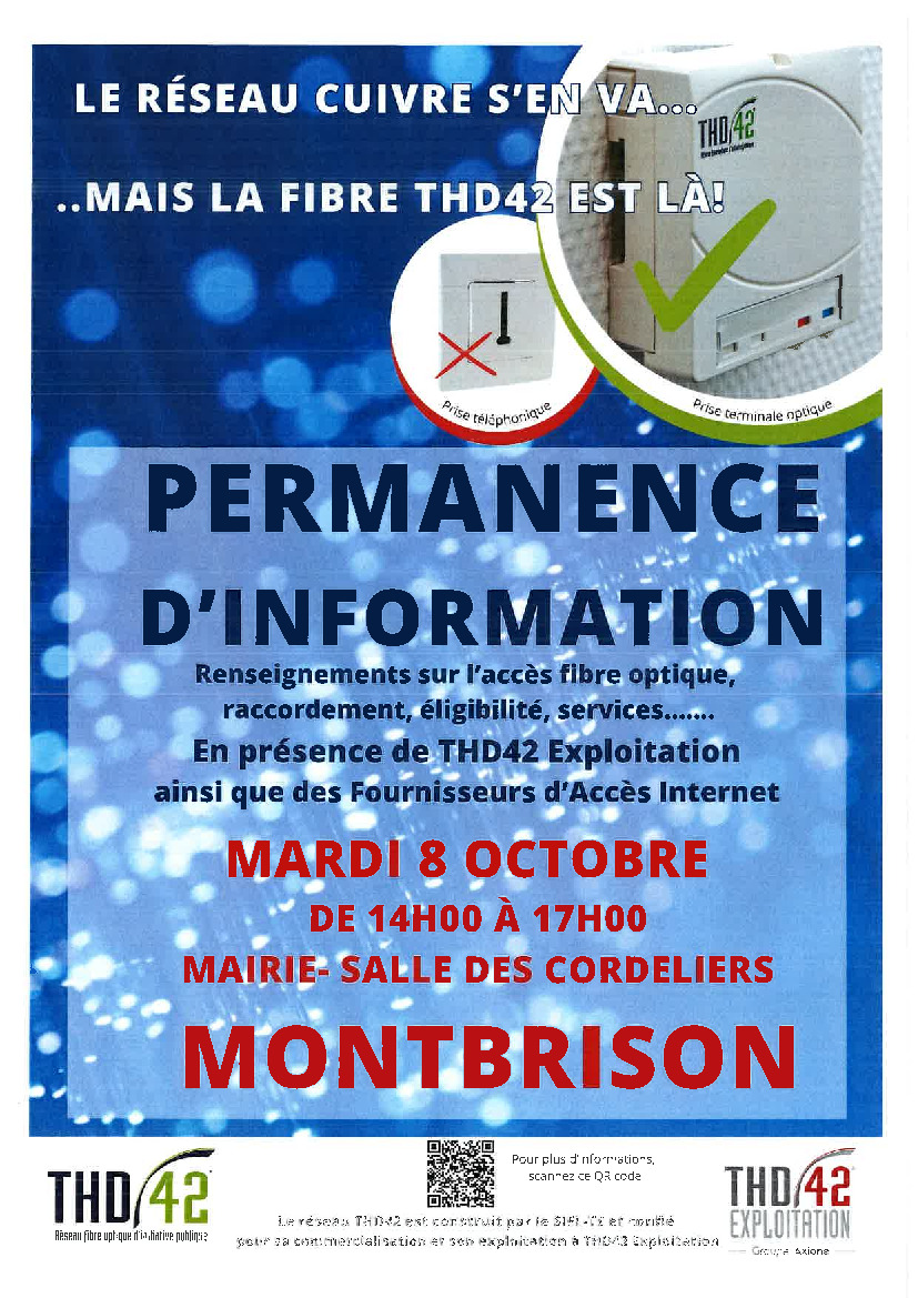 THD42 Exploitation : permanence d'information à Montbrison