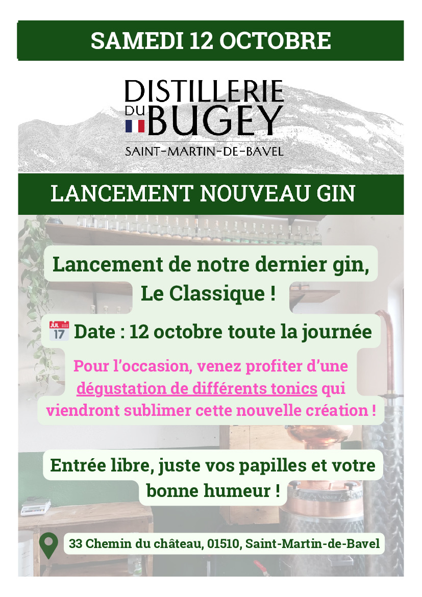 Nouveauté à la Distillerie du Bugey - 12 Octobre 2024