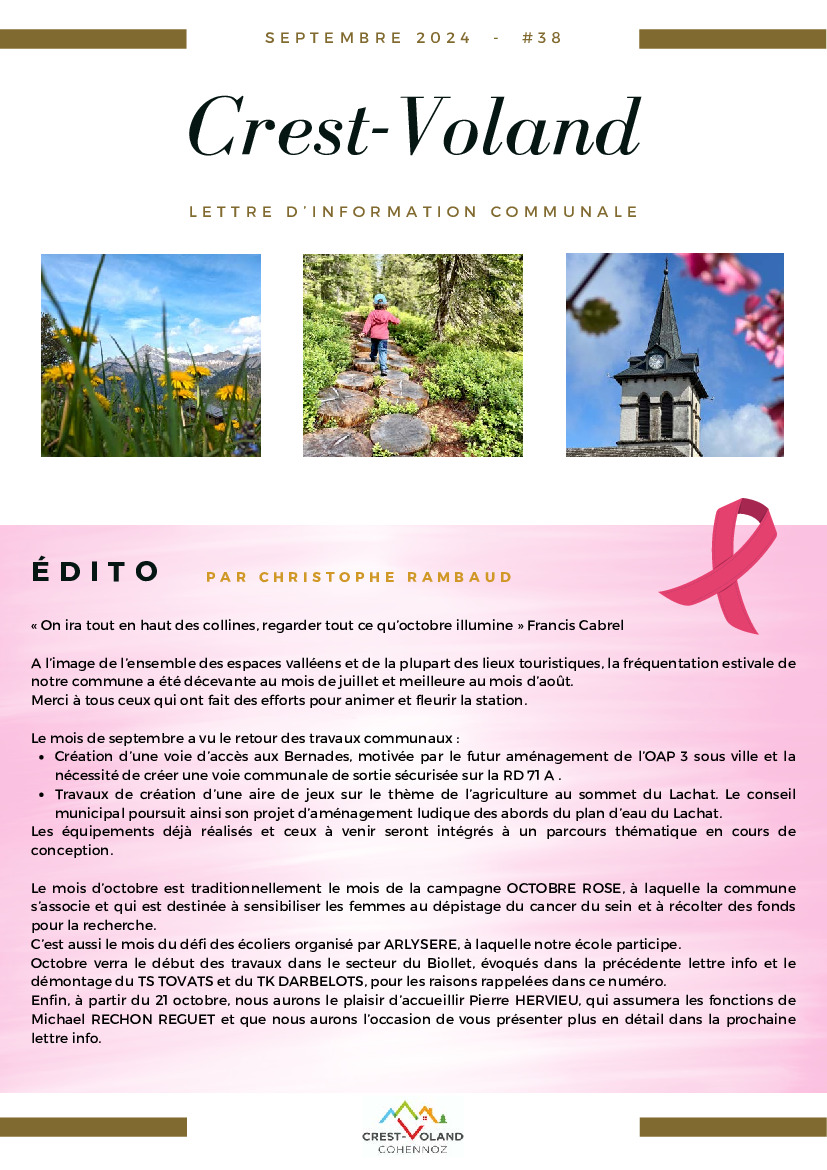 lettre info septembre