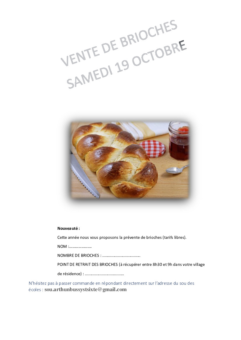 Vente de brioches - Sou des écoles 👬🍞