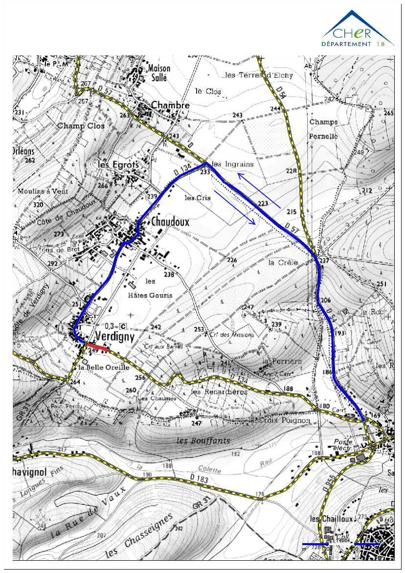 Route de Sancerre - interdiction à la circulation