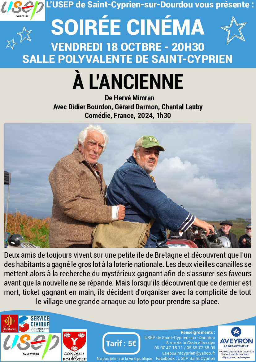 SOIREE CINEMA 18 OCTOBRE