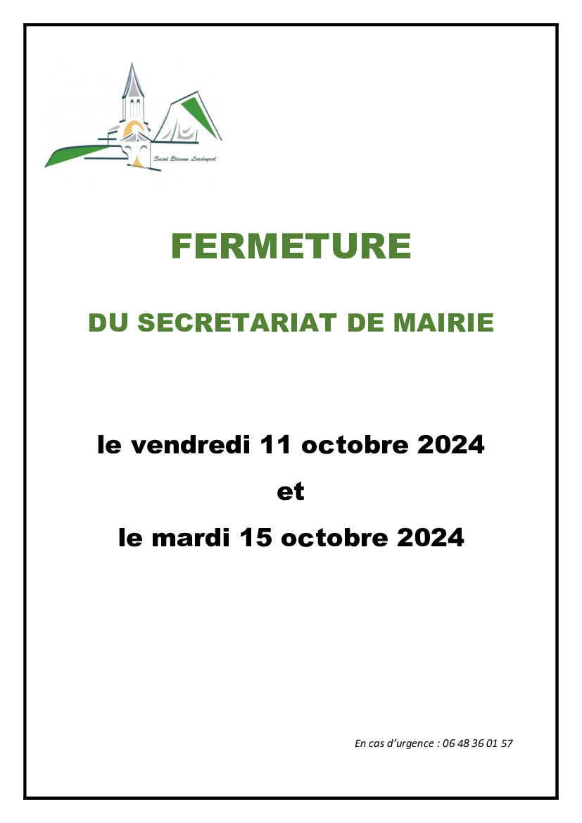 FERMETURE DE LA MAIRIE