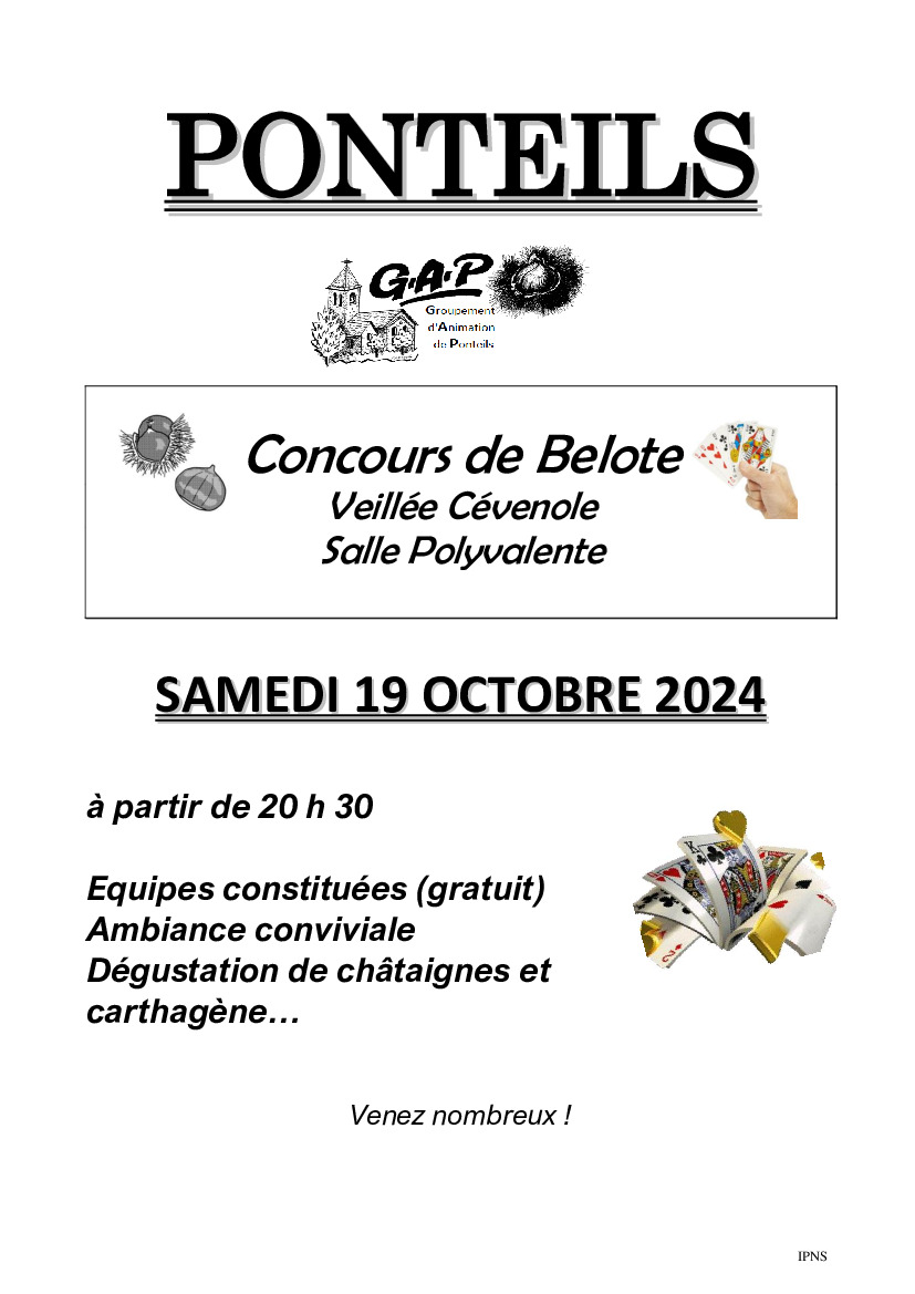 INFO - Le GAP - soirée Belote