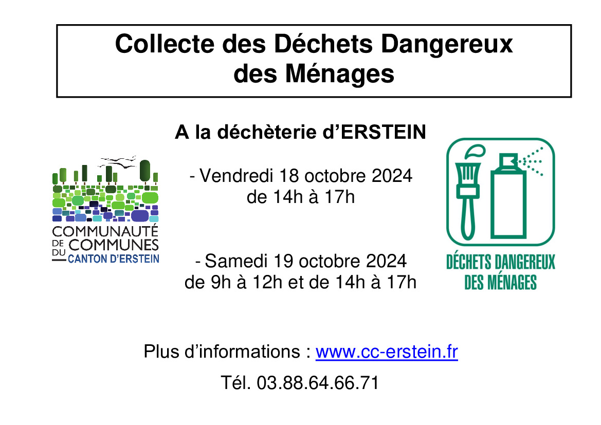 Collecte des déchets dangereux des ménages