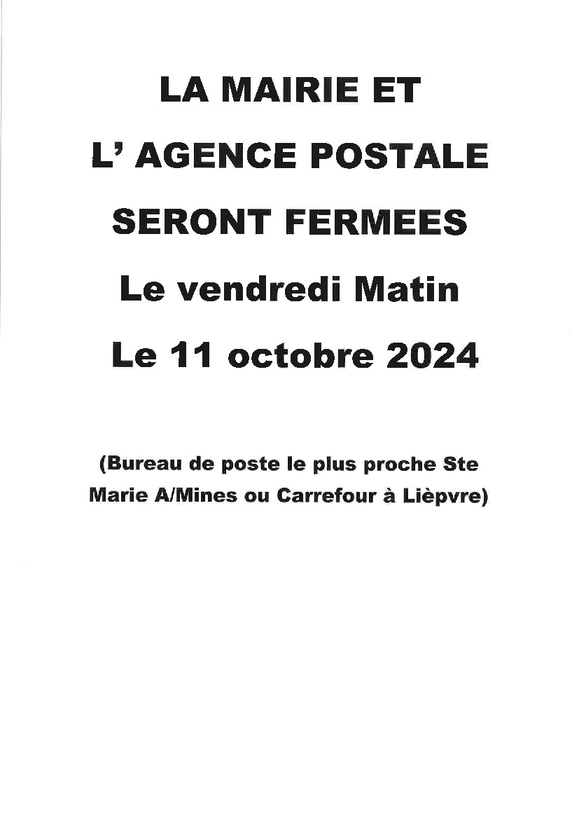 La Mairie et l'Agence Postale