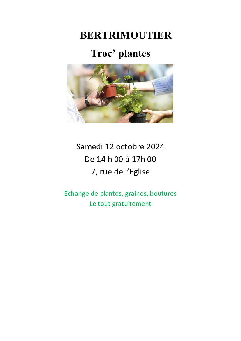 TROC'PLANTES D'AUTOMNE