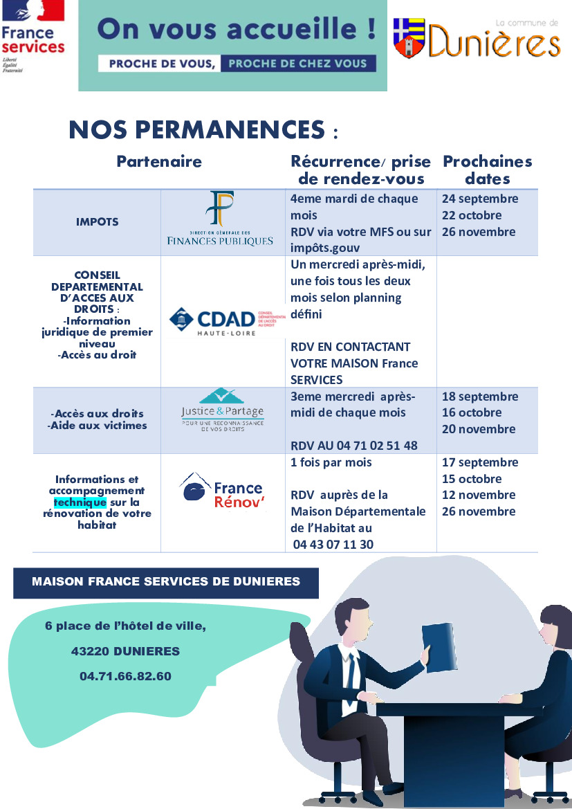 Permanences Maison France Services