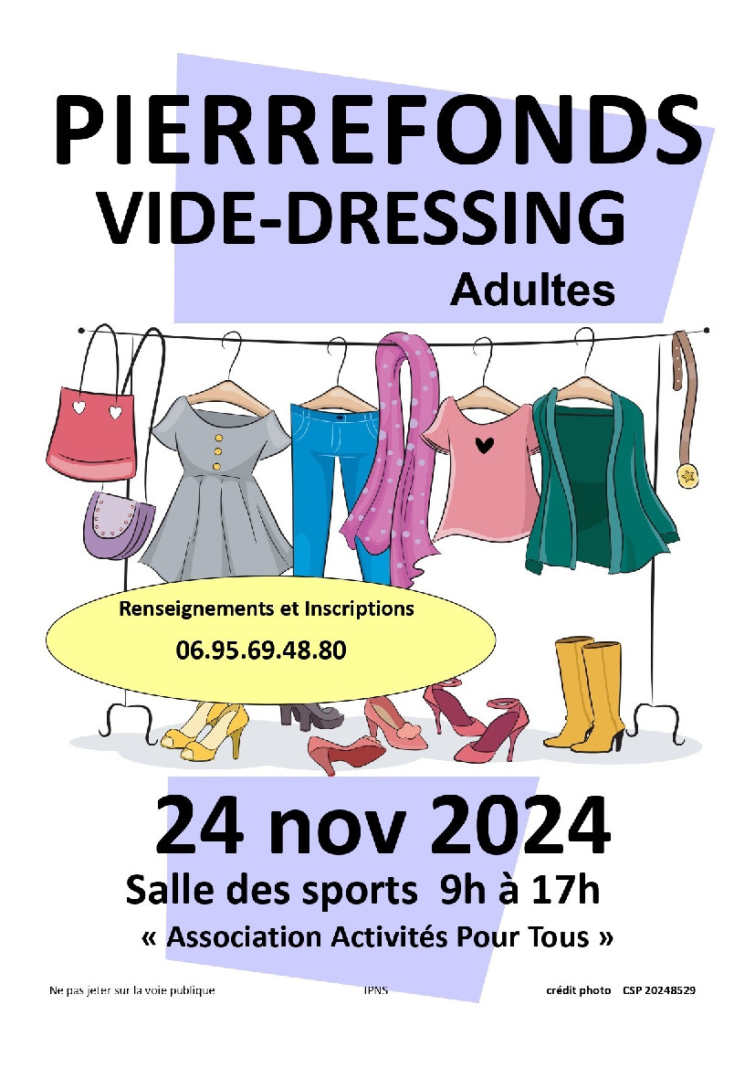 Vide dressing vêtements adultes