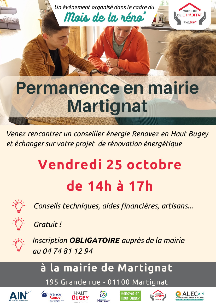 Rénovation énergétique, rencontrez un conseiller le 25/10