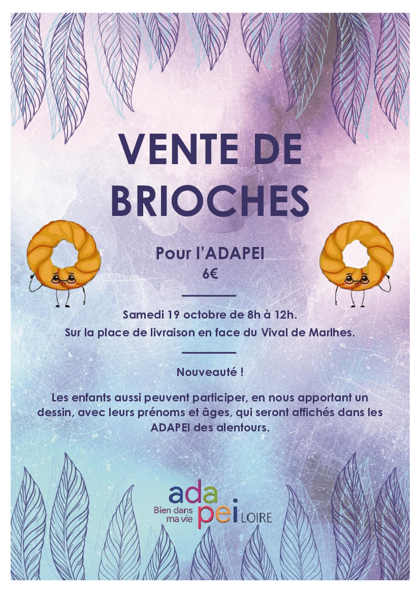 vente de brioches de l'ADAPEI 19 octobre