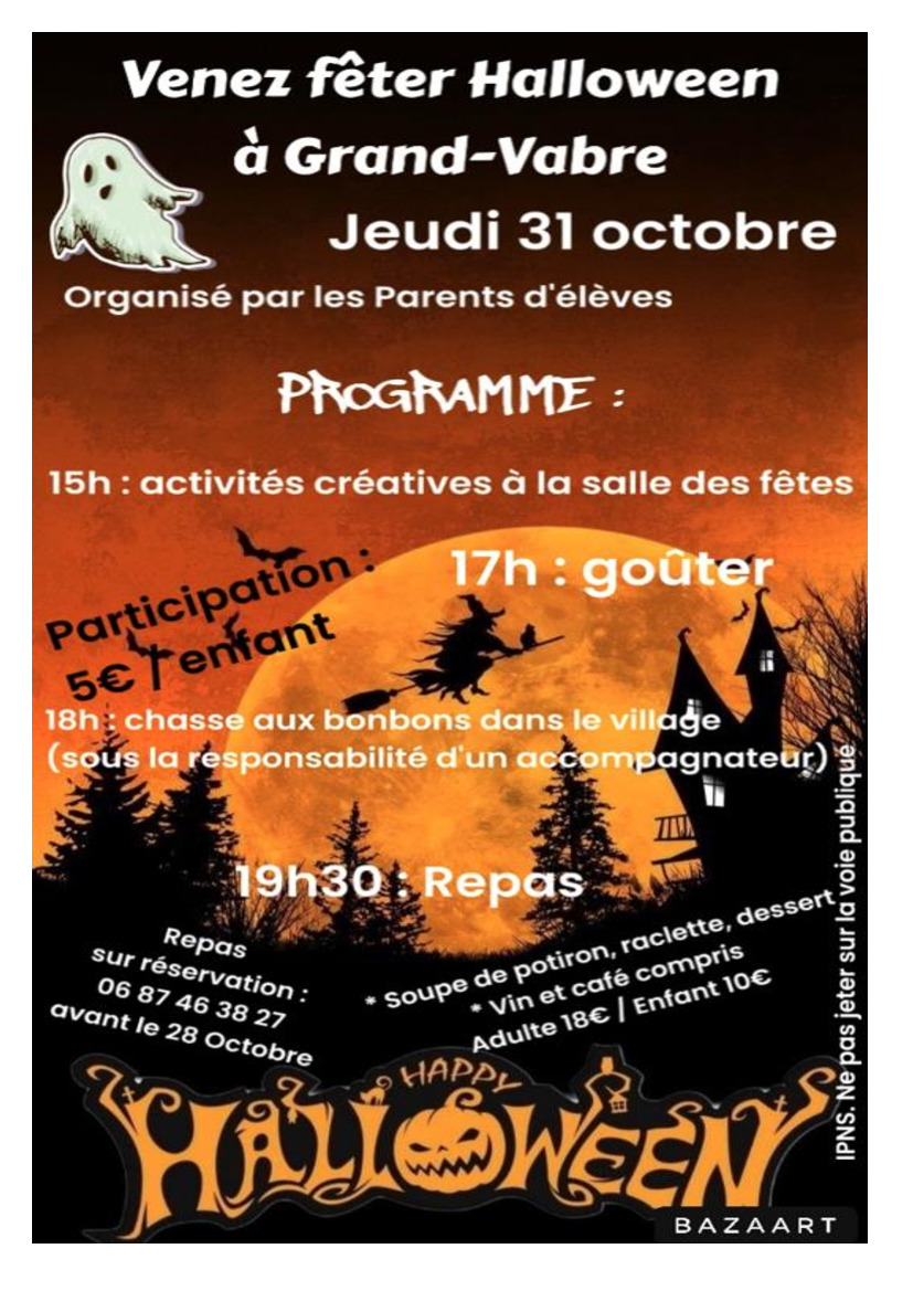 SOIREE HALLOWEEN GRAND-VABRE