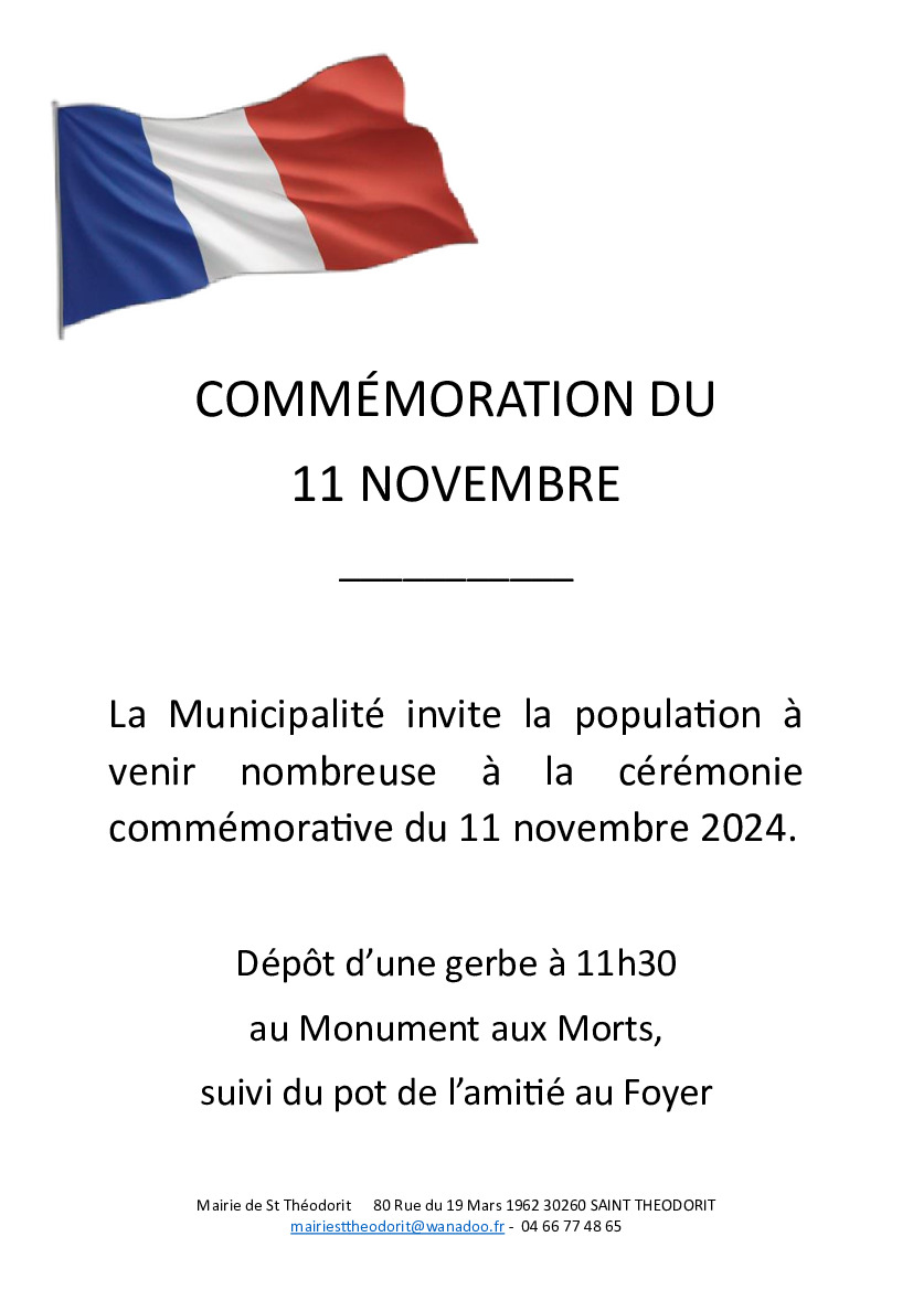 Commémoration du 11 Novembre