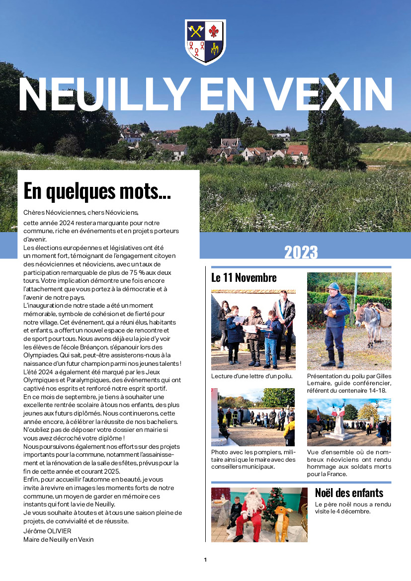 Parution de notre NEWSLETTER annuelle...