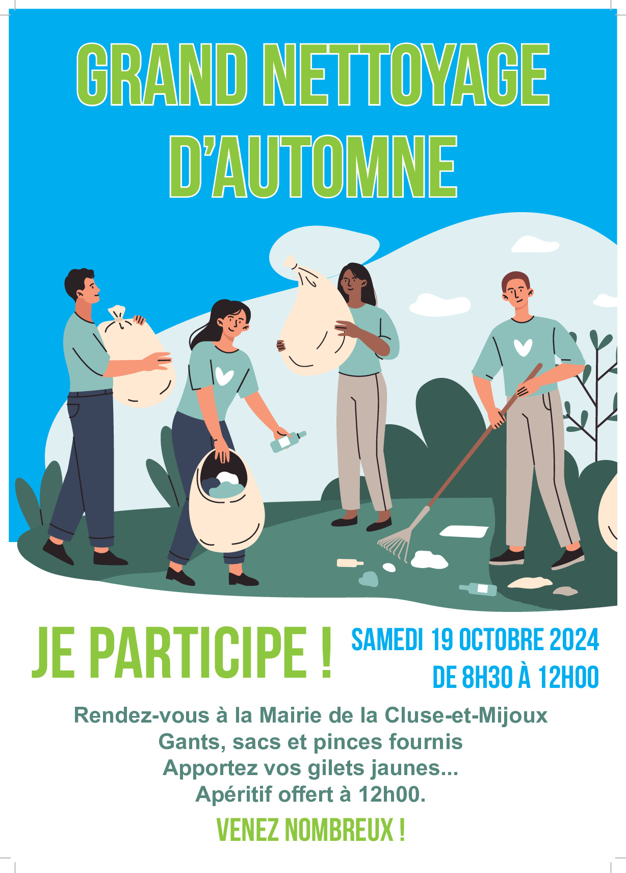 Nettoyage d'automne de la commune le samedi 19 octobre