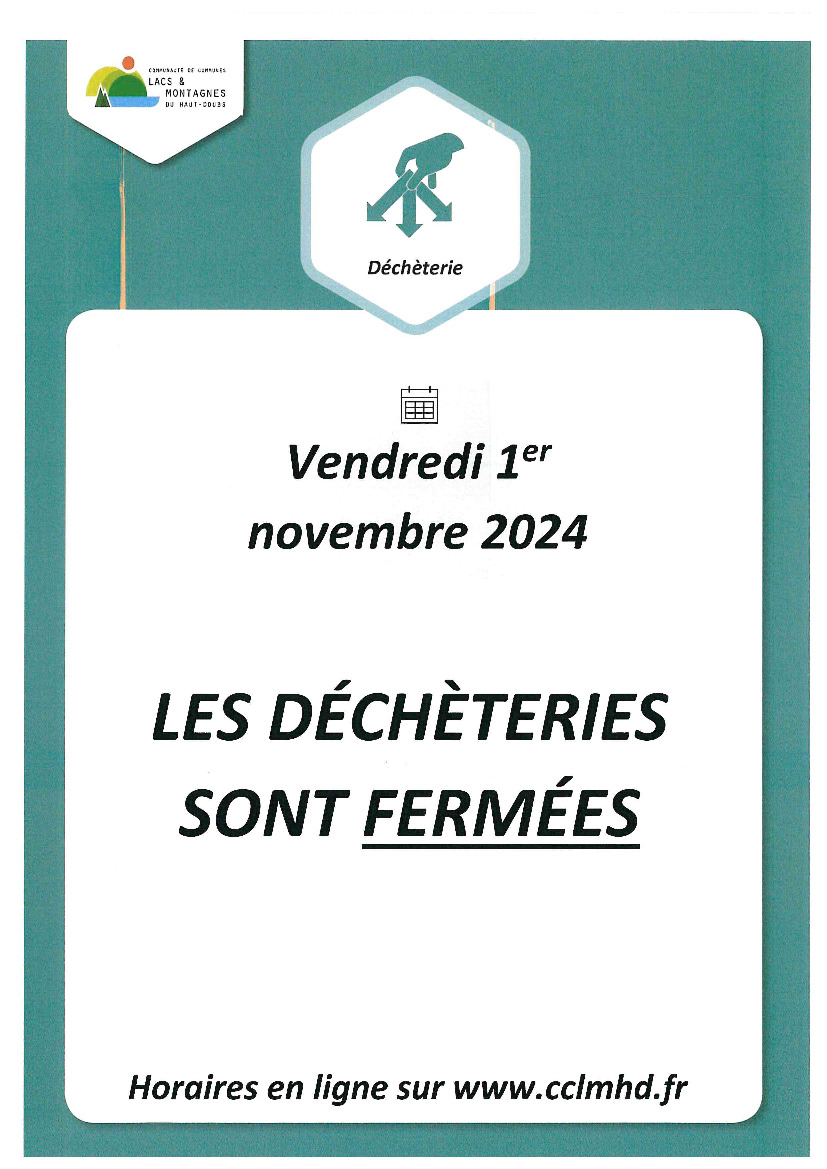 Déchèteries fermées