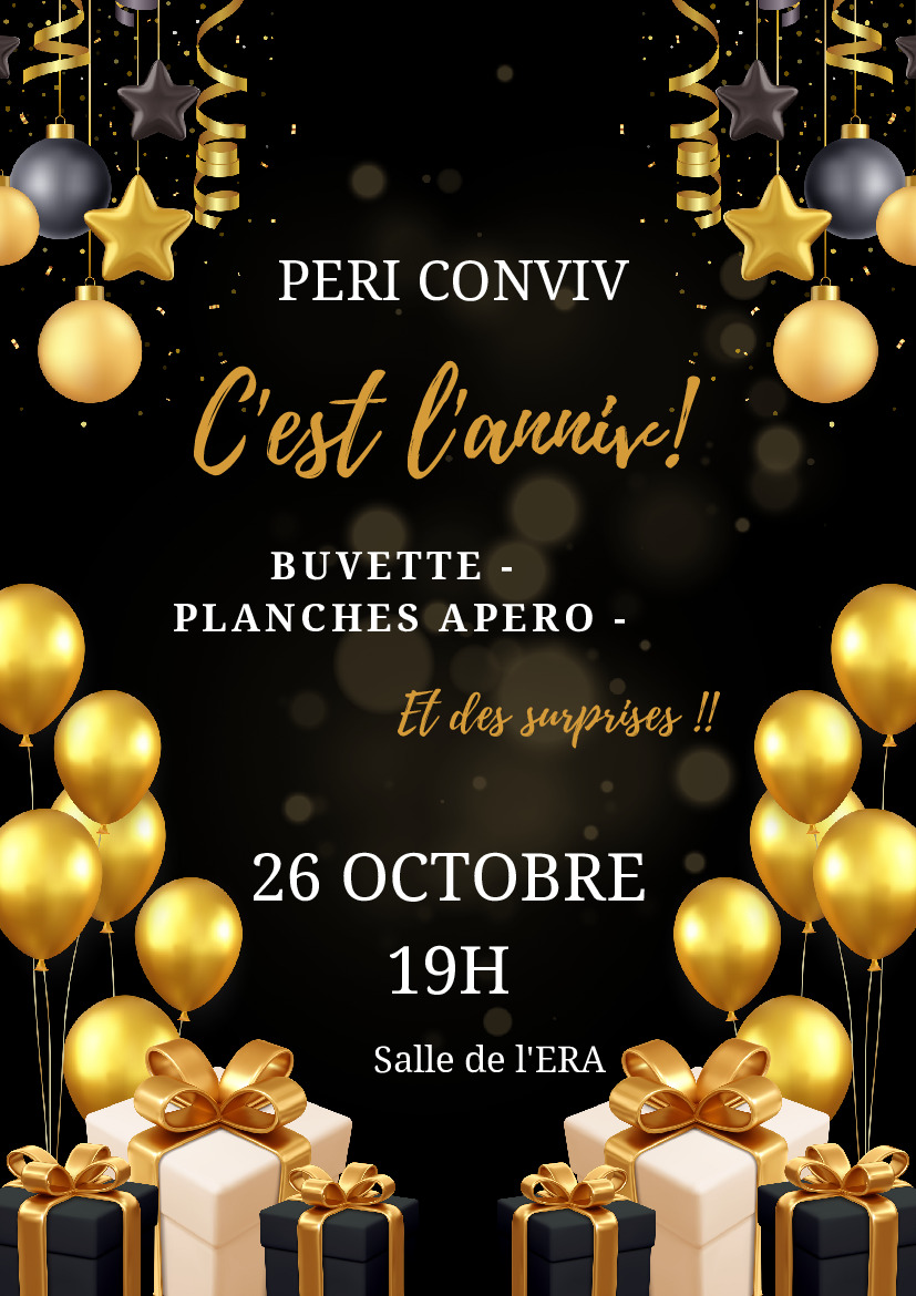 Soirée festive le 26 octobre