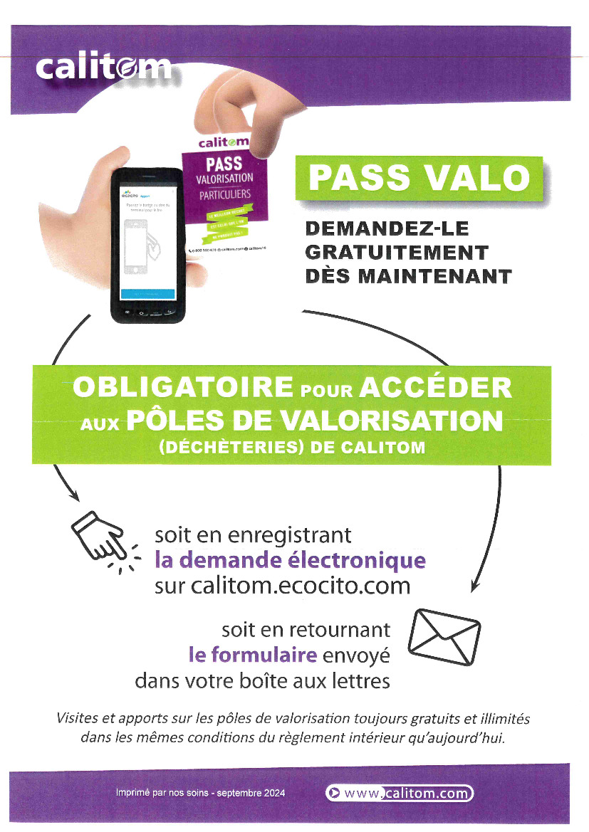 Nouvelle modalité d'accès aux déchèteries - PASS VALO