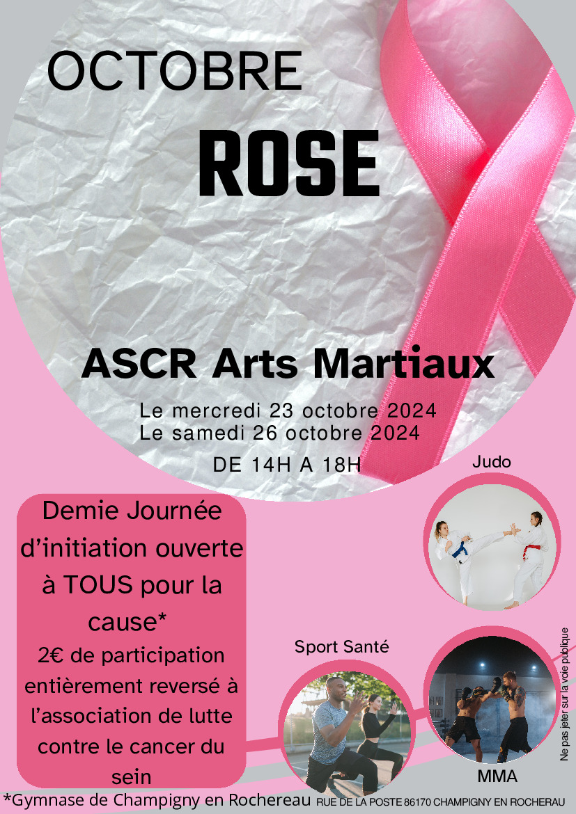 Octobre Rose à ASCR Arts Martiaux