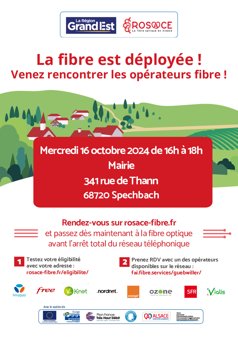 ☎ REUNION D'INFORMATIONS - passage à la fibre ☎