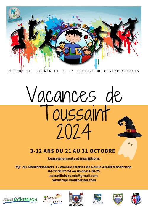 MJC - Programme Vacances de Toussaint 2024