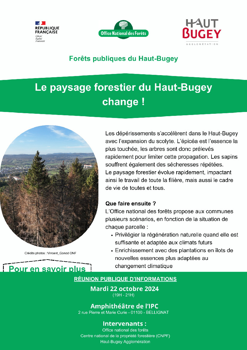 CHANGEMENT DU PAYSAGE FORESTIER HAUT-BUGEY