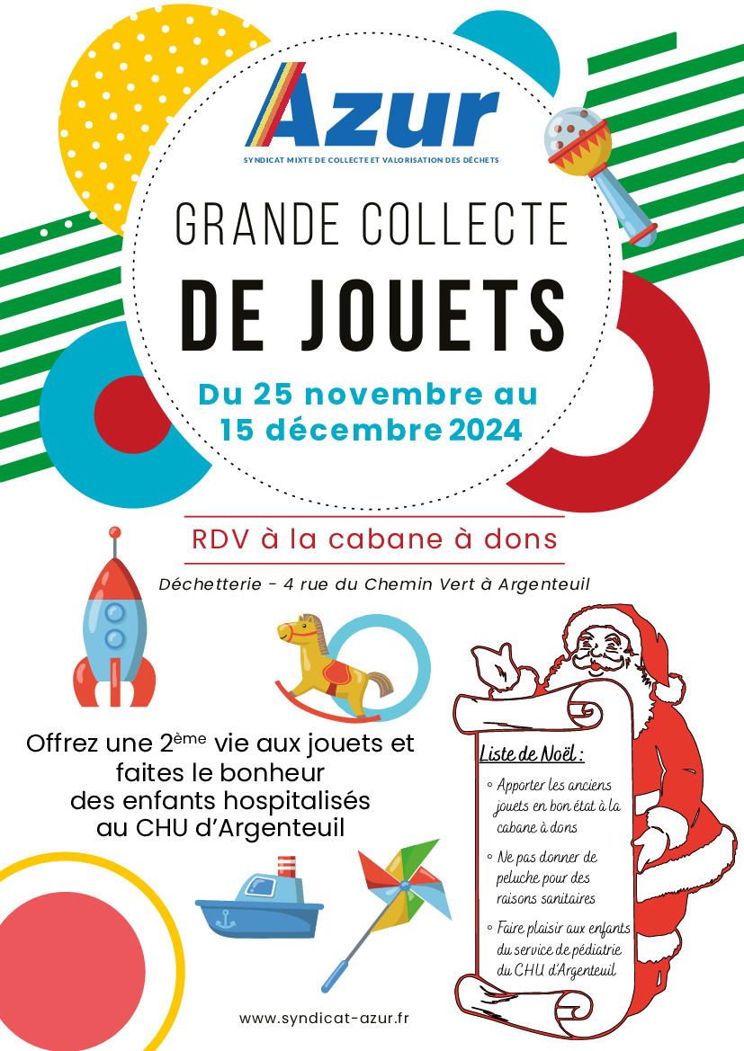 Collecte de Jouets organisée par le Syndicat AZUR