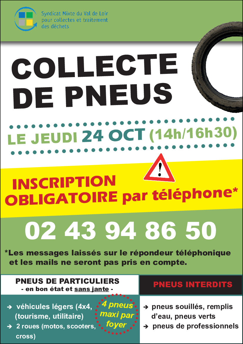 RAPPEL Collecte de pneus