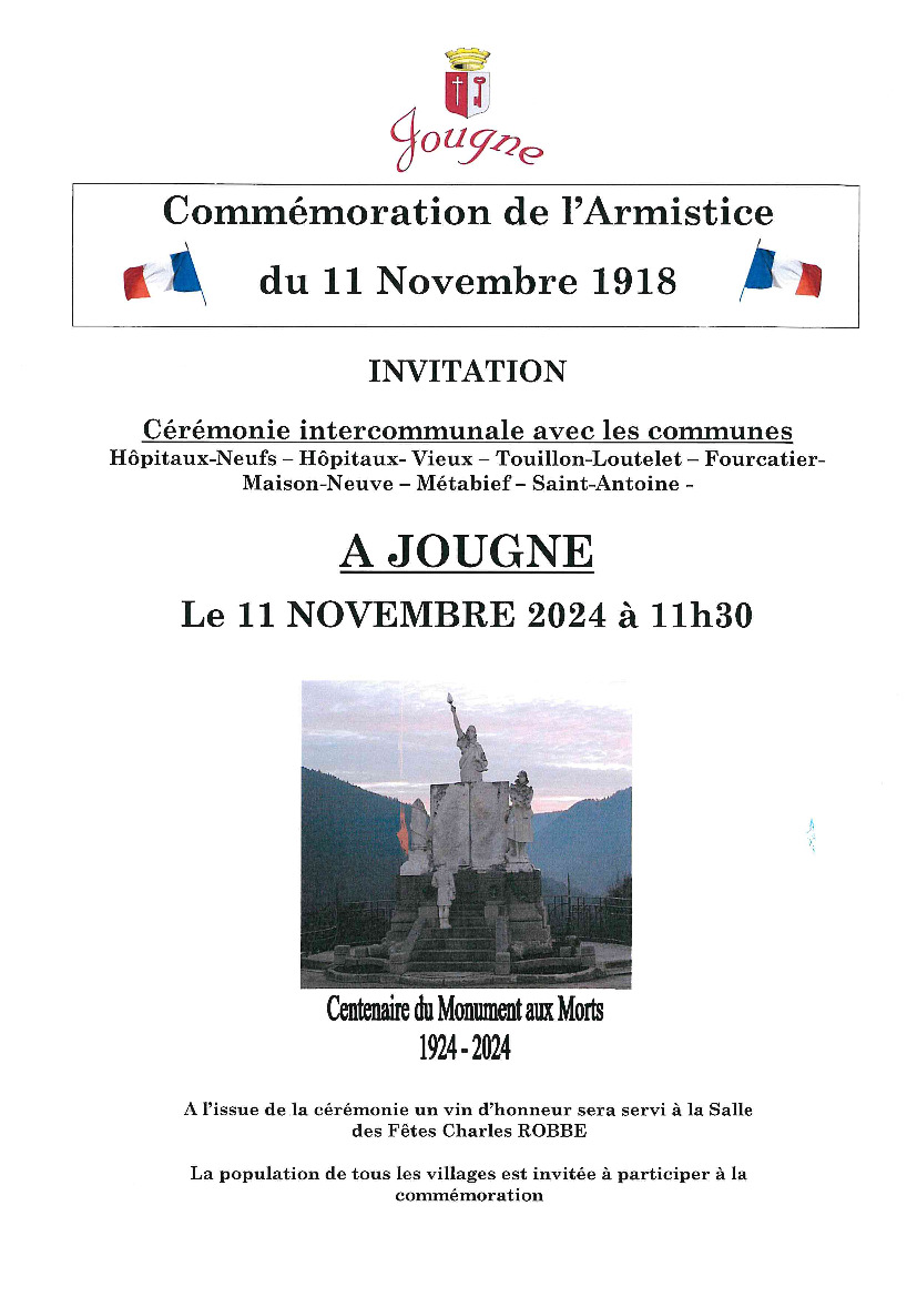 Commémoration de l'armistice