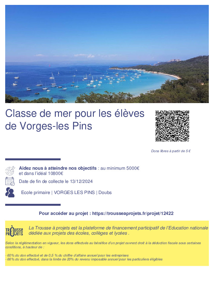 PROJET ECOLE VORGES/BUSY : CLASSE DE MER