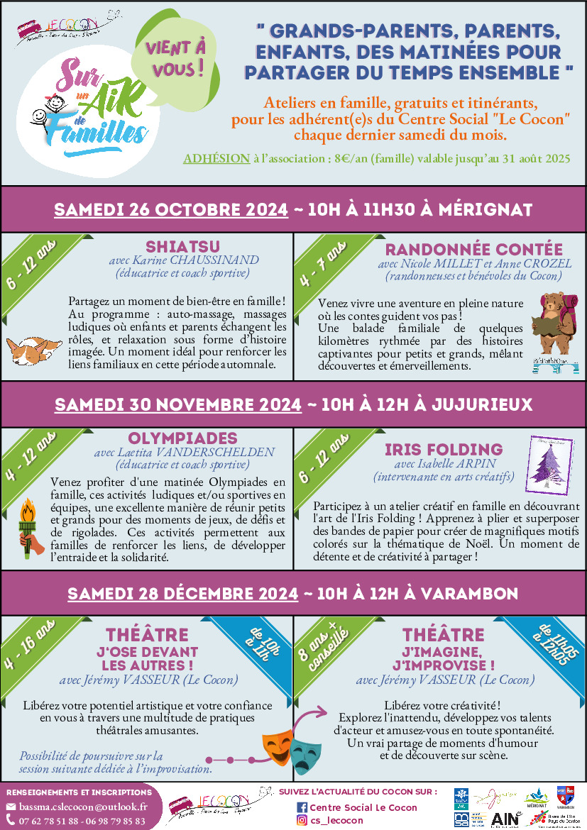 LE COCON ATELIERS FAMILLES