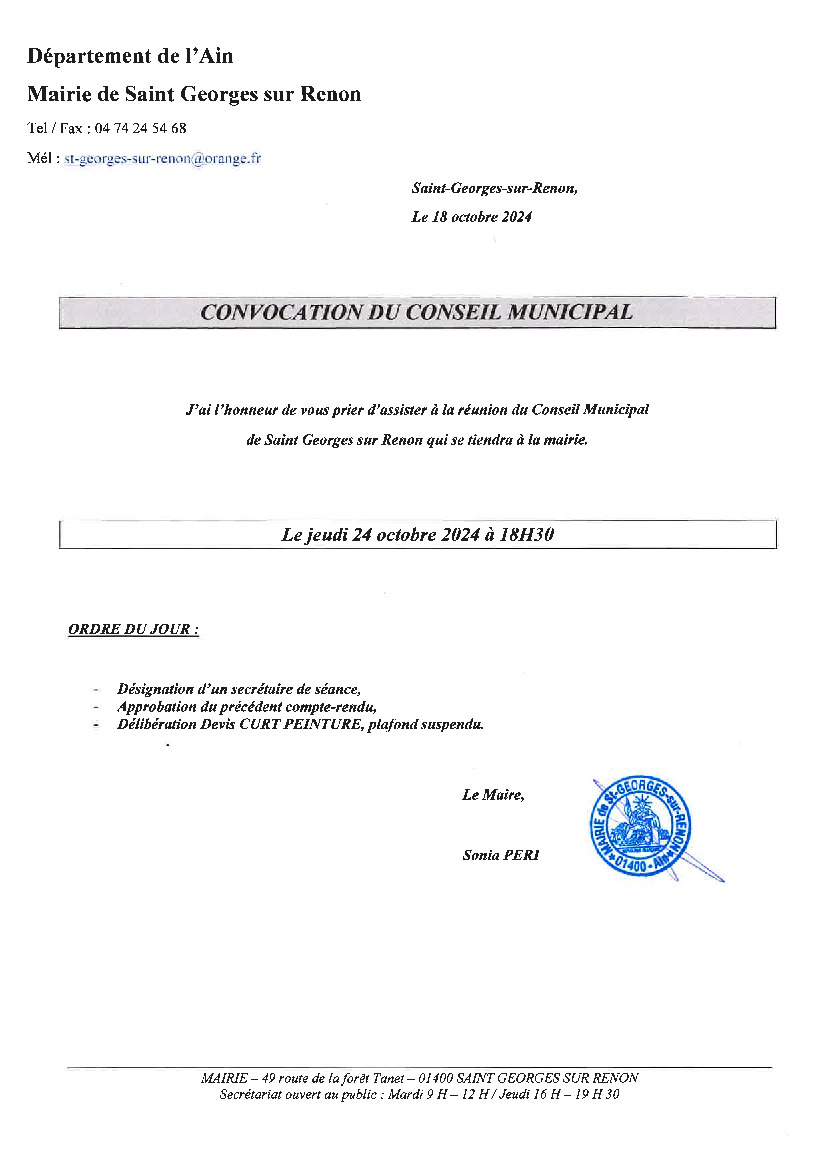 CONSEIL MUNICIPAL