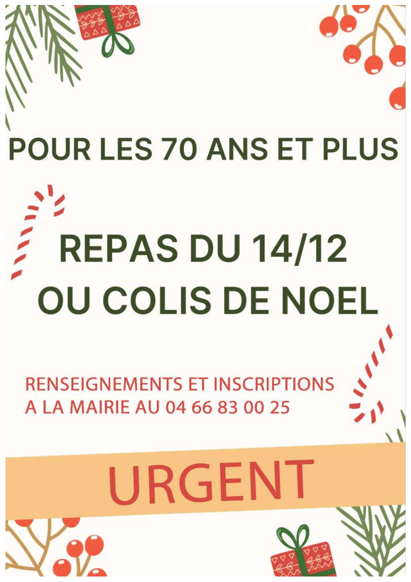 Urgent inscriptions au Noël des aînés