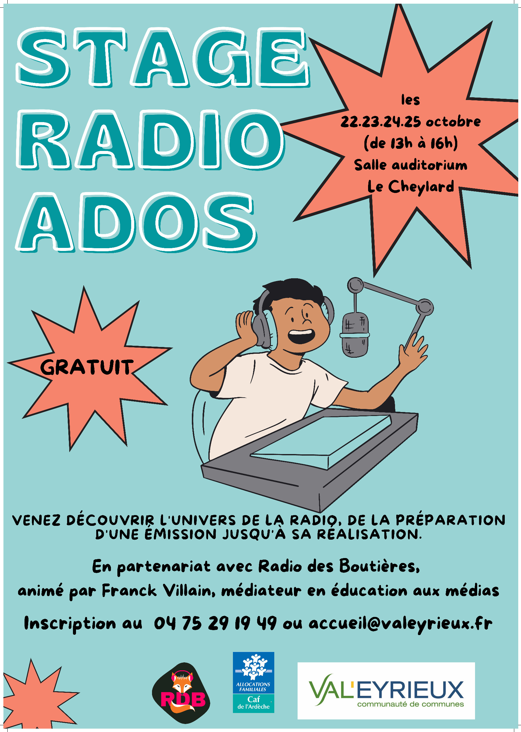 Stage radio Ados avec RDB