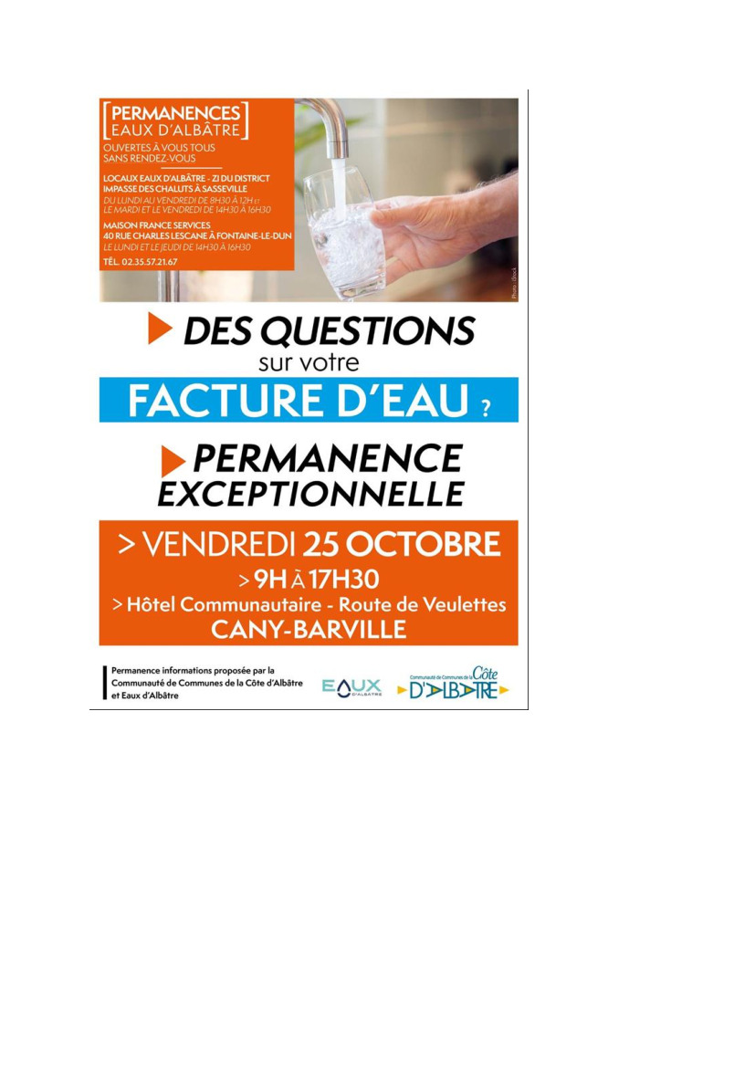 Des questions sur votre facture d'Eau ?