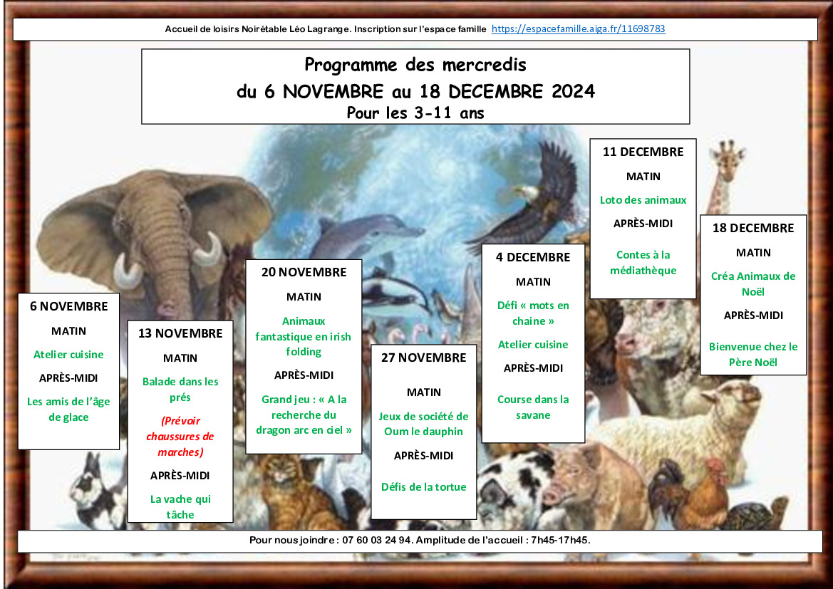 Programme Accueil de Loisirs